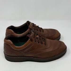 Rockport ProWalker Shoes Mens 9.5 M Brown Leather Lace Up Walking Casual Comfort